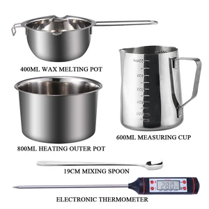 Handmade Aromaterapia Vela Fazendo Kit, Sabão Fazendo Ferramentas De Design, Natal Baking Supplies, Copo De Medição, Pote De Fusão De Cera, DIY 10 principais vendas vidro derretido - №1