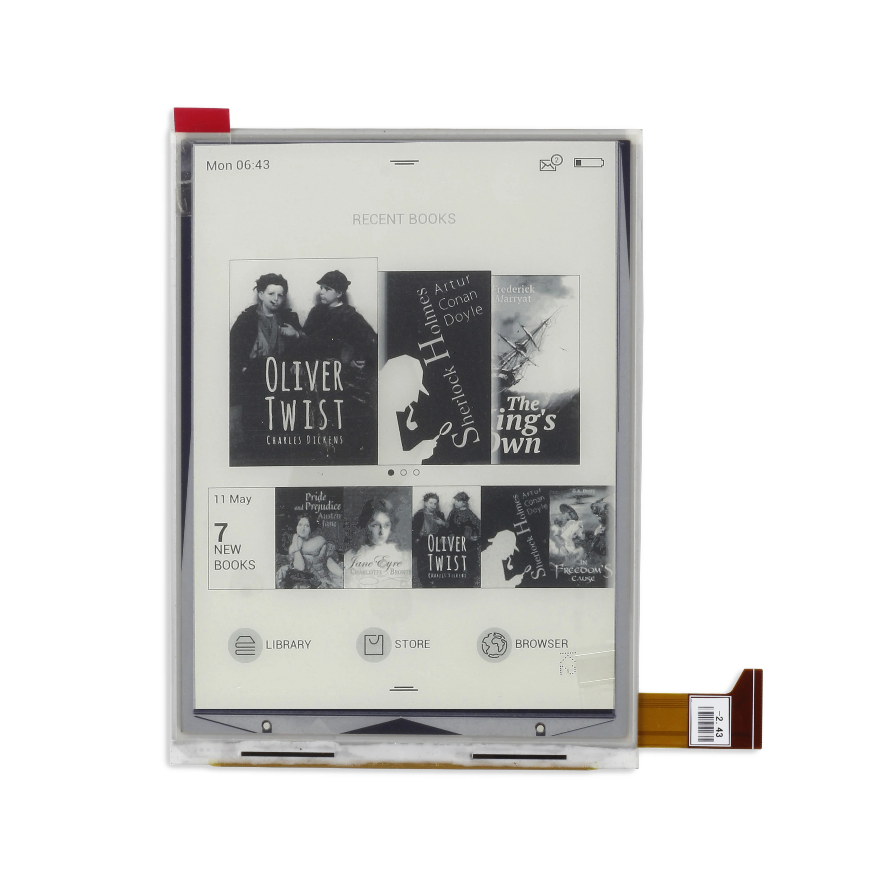 NEW Original E Ink Pearl HD Display for Digma E605 Ebook eRader E-Ink LCD Screen Glass Panel E-book replacement