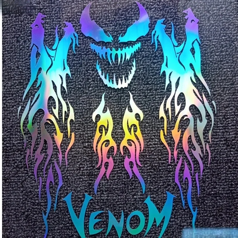AliExpress Venom Motorcycle Sticker Ghost Fire Bull Fire Modification Sticker Electric Bike Faucet Waterproof Reflective Sticker