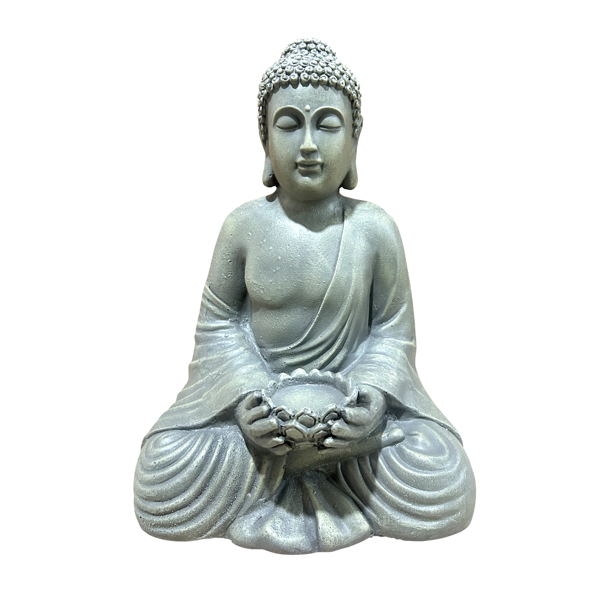 Magnesium Oxide Buddha Statue, Weatherproof Outdoor Garden Sculpture, Zen Courtyard Decor Ornament for Patio Porch