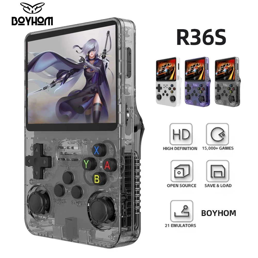 Console de jeu portable R36S - Rétro - Écran IPS de 3,5 - Système Console de jeu portable R36S - Rétro - Écran IPS de 3,5 - Système