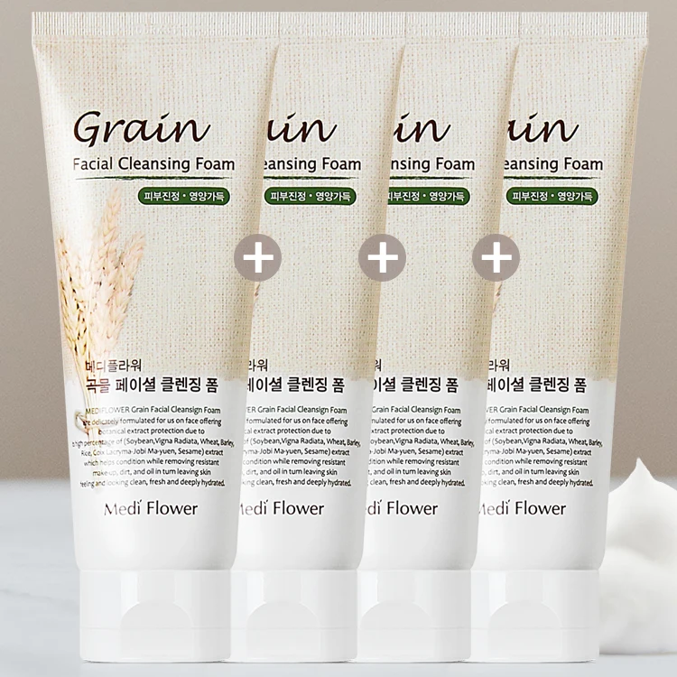 150ml x 4 pieces of Medi flower grain Facial Deep Cleansing Foam