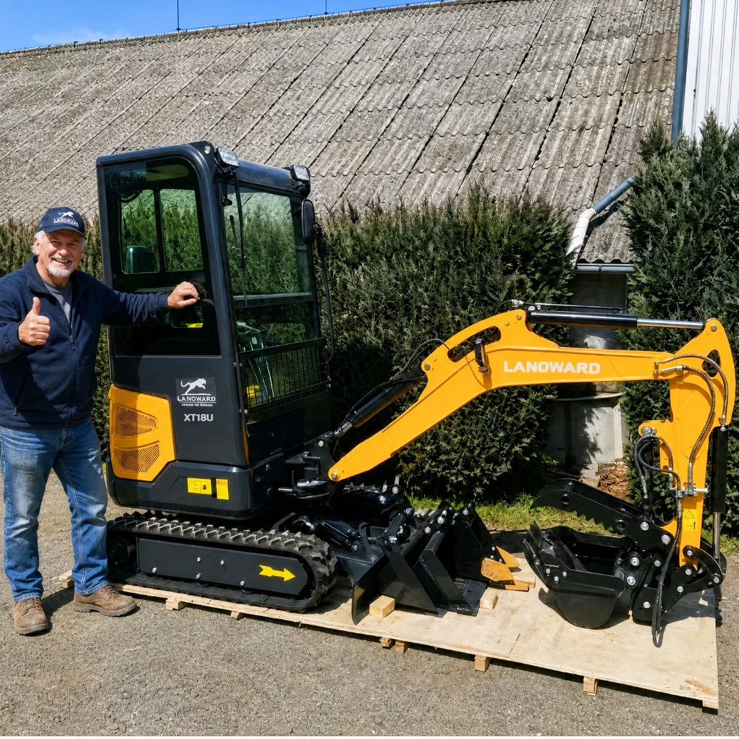 Mini-excavatrice 1,5 tonne 1,8 tonne personnalisable, livraison gratuite, mini-pelle multifonction, petite excavatrice sur chenilles pour ferme et jardin