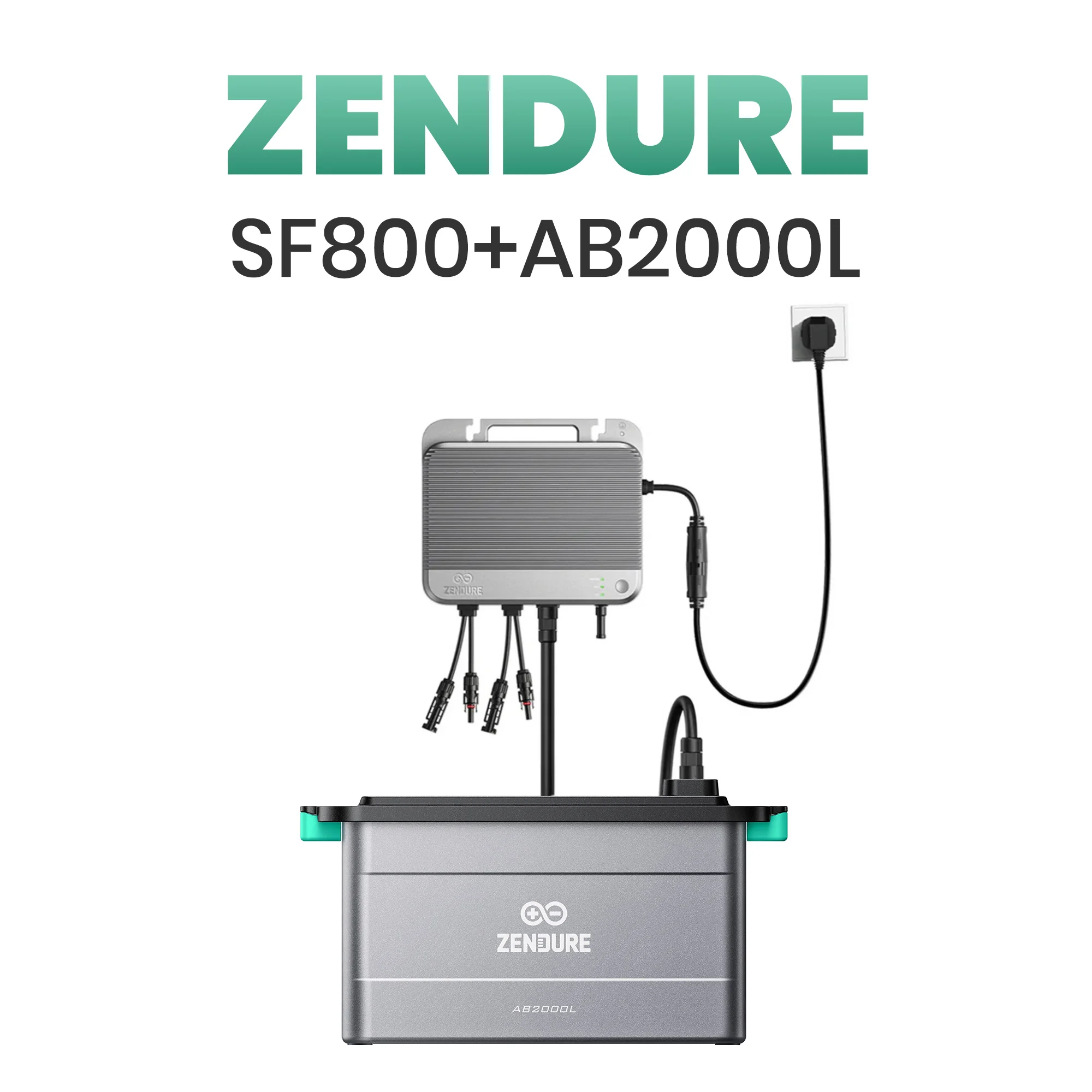 Zendure SolarFlow 800W Hybrid Wechselrichter+ AB2000L SolarFlow Erweiterungsakku 1920Wh.