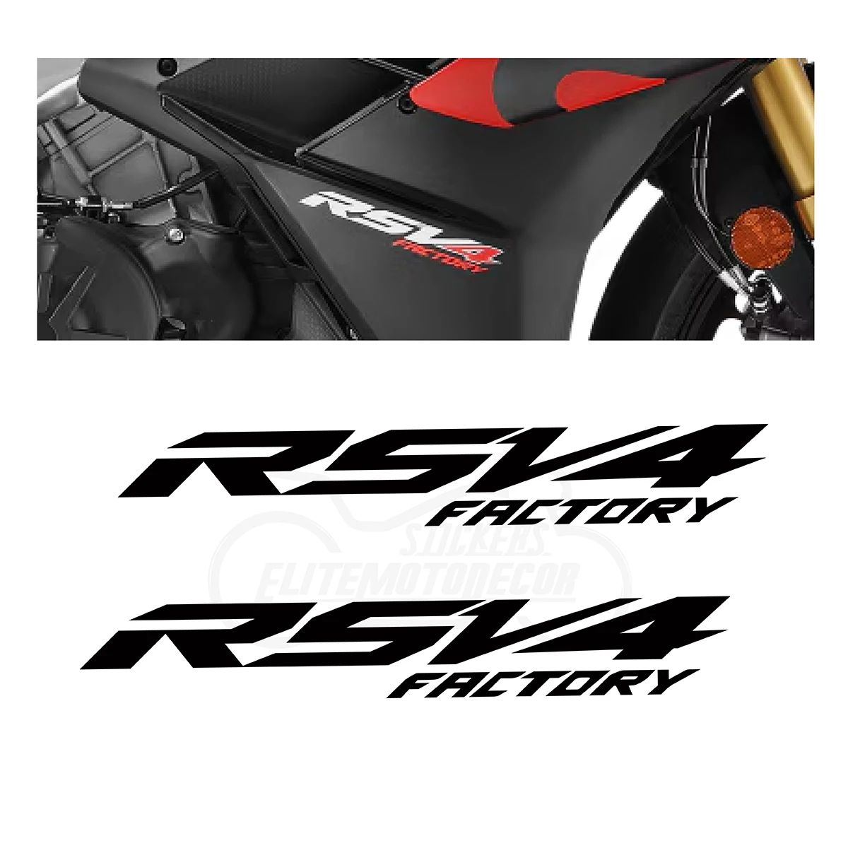 

Для Aprilia RSV4 1100 2020 2021 2022 2023 2024 наклейки на обтекатель мотоцикла слева и справа 2 шт. сплошной цвет, совместимые с RSV4