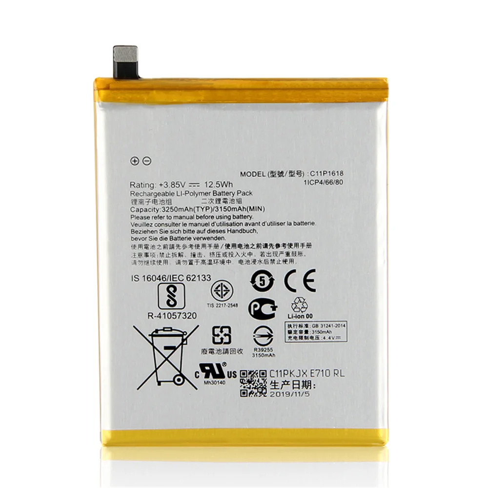 100% Original 3250mAh ASUS C11P1618 Battery For ASUS Zenfone 4 Z01KD ZE554KL Replacement Batteries Batteria + Free Tool