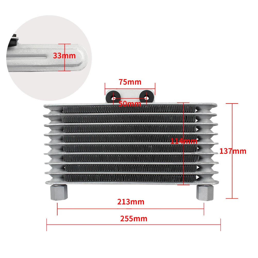 Motorcycle Oil Cooler for KTM Honda Kawasaki Yamaha 50cc 250cc 8 Row Universal Cooling Enduro Dirt Bike Motocross Oil Radiator