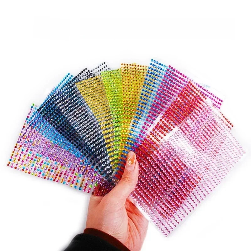 Autocollants de décoration de visage de biscuits pour des enfants, jouet de diamant de cristal, maquillage de larme d'yeux de bricolage, festival de musique, fête d'Halloween