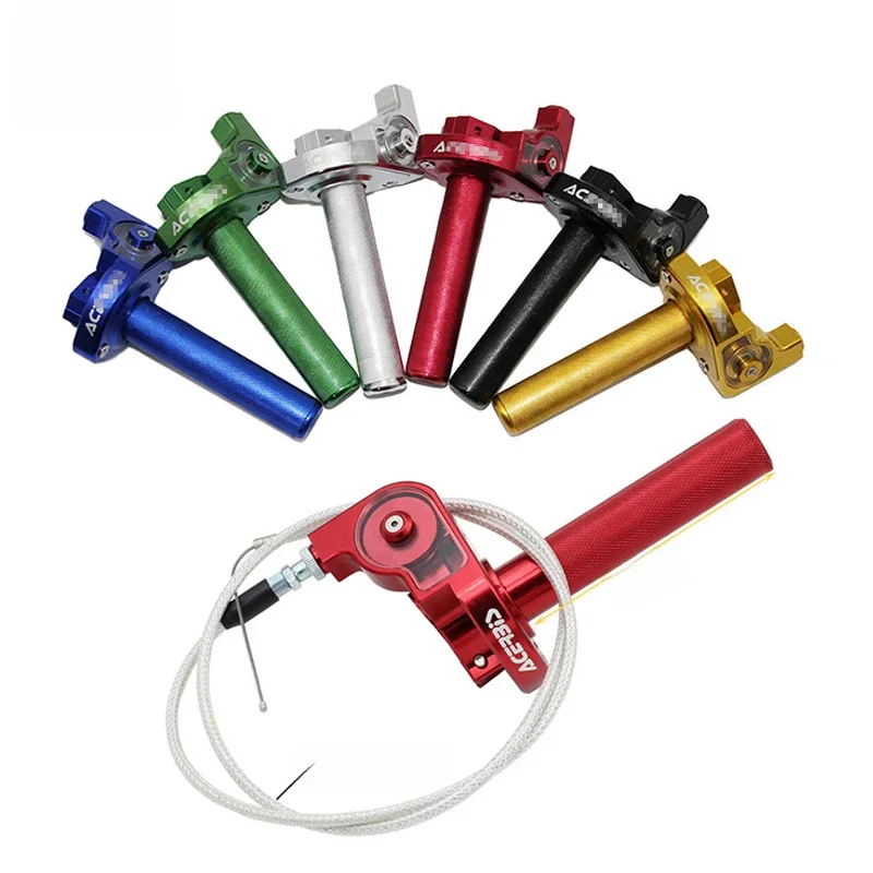 AliExpress ZSDTRP 7/8'' CNC Aluminum Twist Throttle Handle Grip + Cable Replacement For Dirt Bike Quad ATV Pit 50cc 125cc 150cc 250cc