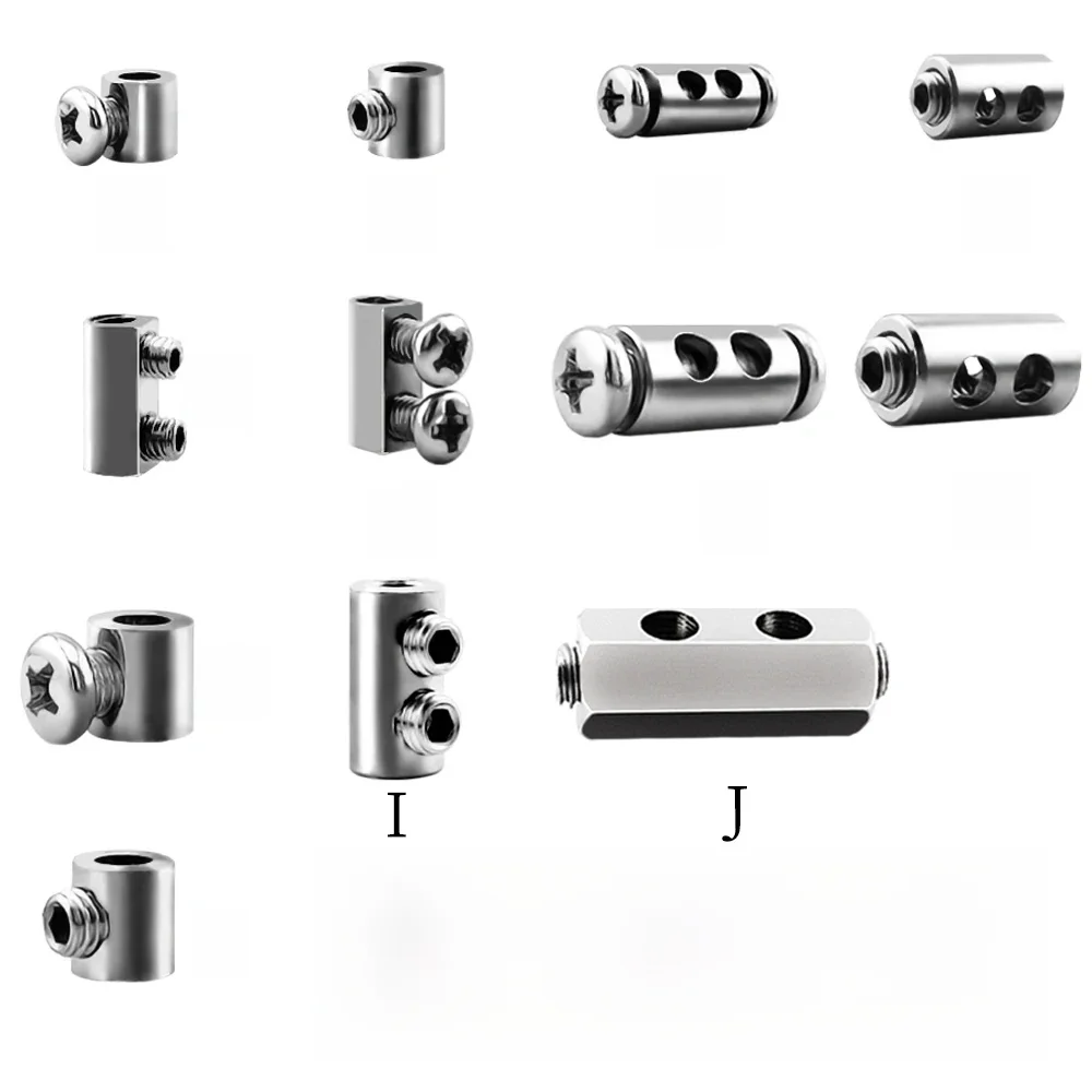 Câble métallique réglable en acier inoxydable, pince de suspension en métal, utilisé pour les accessoires de confrontation, vis à élingue, outils en fibre de câble, 1-4mm