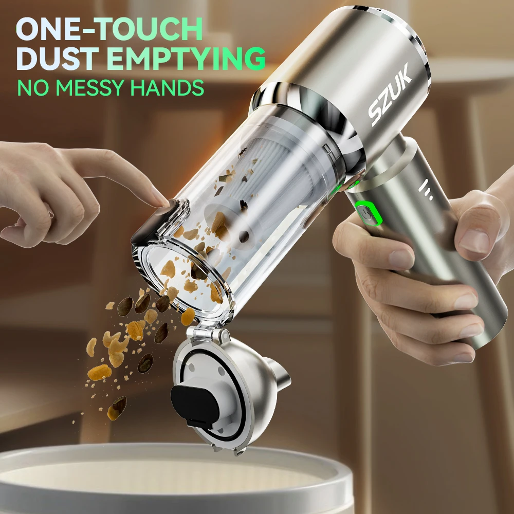 SZUK NEW Car Vacuum Cleaner 985000PA Strong Suction Handheld Portable Cleaning Machine Wireless Mini Vacuum Cleaner Car Cleaner