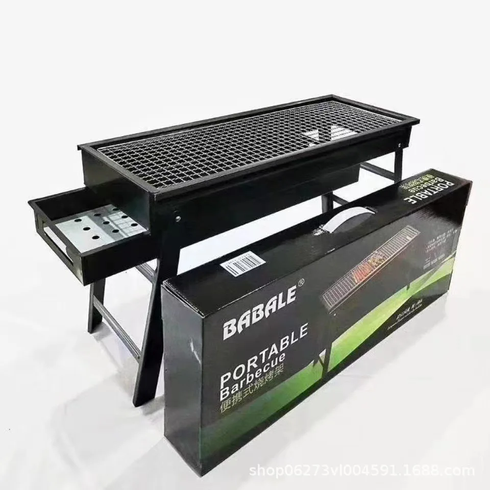 Grande churrasqueira portátil dobrável para churrasco ao ar livre