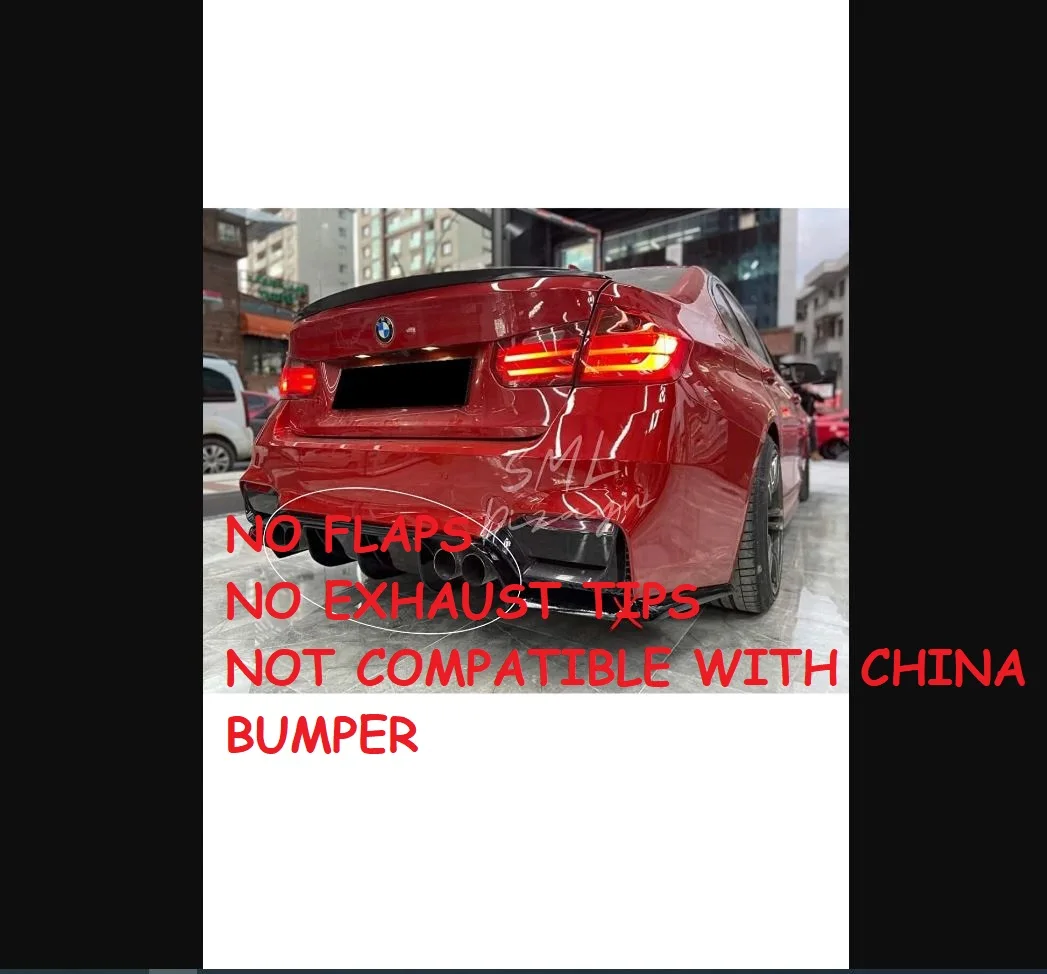 For Bmw F30-f80 M3 Middle Part Diffuser (plastic)  Rear-bumper-diffuser-attachment - Please Read The  Information