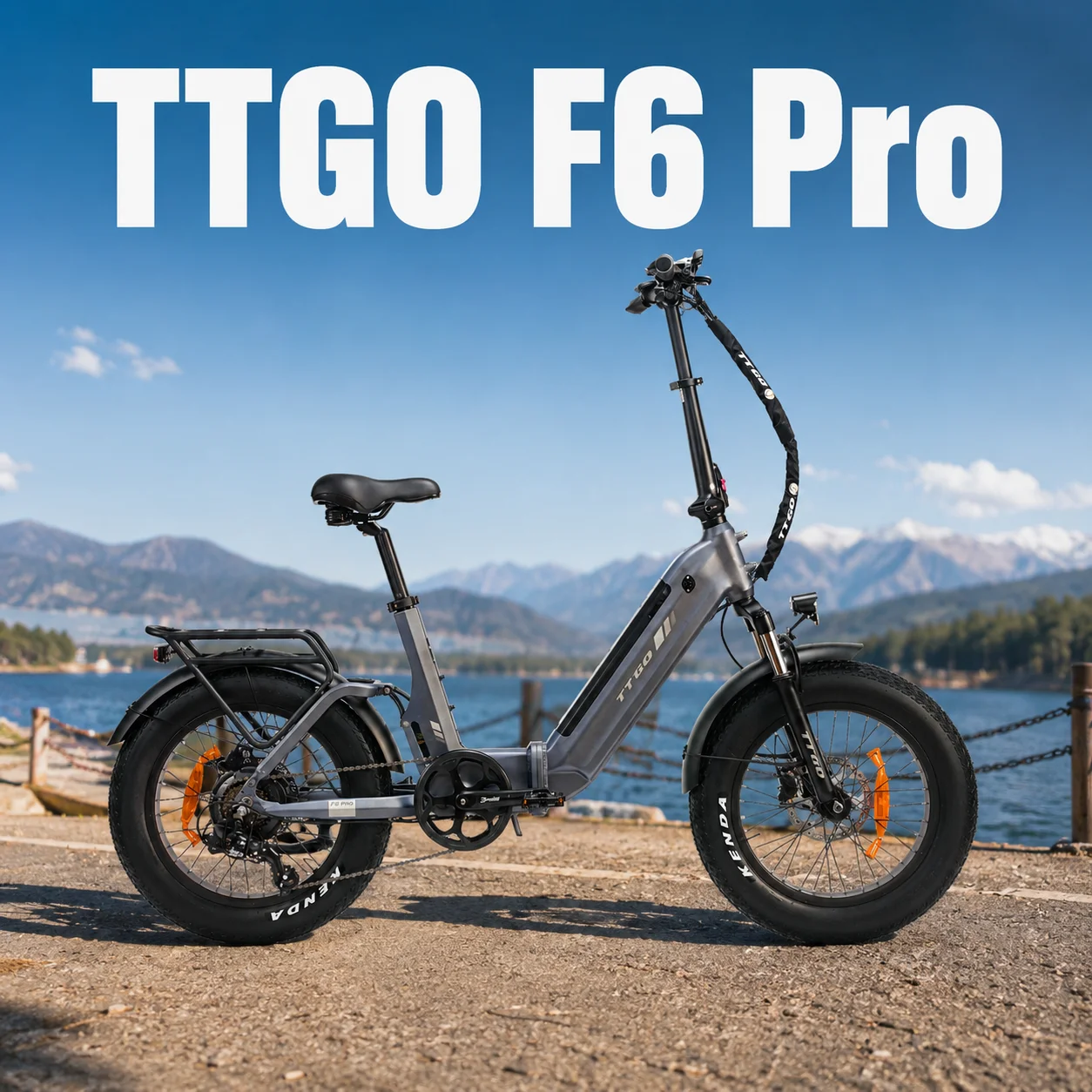 Faltbares E-Bike für Erwachsene, 20 Zoll Fatbike, 48V 18Ah 864Wh Akku, 250W Heckmotor, 70 Nm, bis 140 km Reichweite, Vollfederung, hydraulische Scheibenbremsen, 7-Gang, Grau