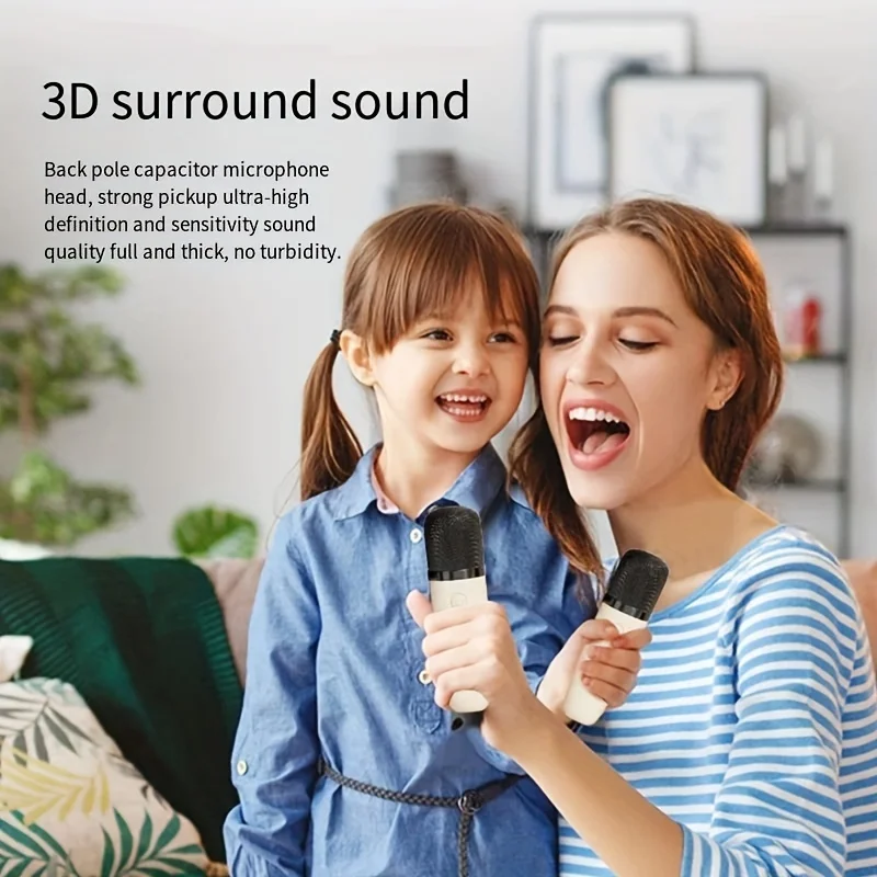 Máquina de Karaoke para niños, Altavoz Bluetooth portátil con micrófono inalámbrico, juguetes de Navidad para niños, regalos para Niñas 4, 5, 6, 7, 8, 9