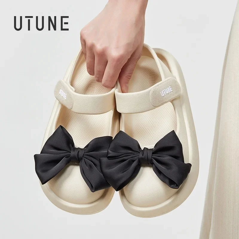 

UTUNE Women’s Mary Jane Summer Sandals Breathable Clog-Style Slippers Ultra-Soft Cushioning Thick Sole Non-Slip Slide Sandals