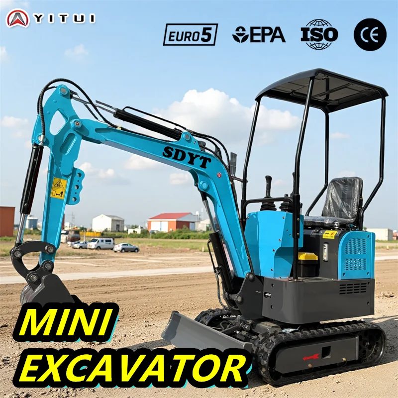 Mini Excavator The Reliable Epa Euro5 Engine For Small Digger Supports Customized Of 1.2 Ton Small Excavators