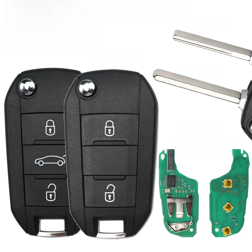 SilKY 5FA010 ID46 PCF7941 Chip 433MHz Flip Car Remote Key For Peugeot 208 2008 301 308 508 5008 Citroen C2 C3 C4-Cactus C-Elysee — 2