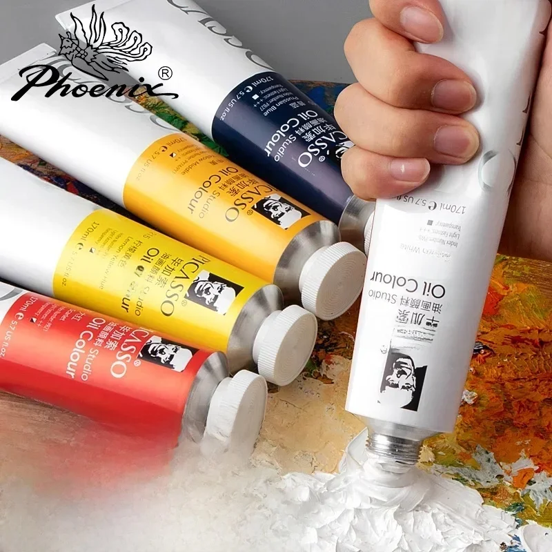 Phoenix 50 ml/tube peinture à l'huile séchage rapide haute saturation avec texture crémeuse et consistance pour artistes, étudiants, débutants