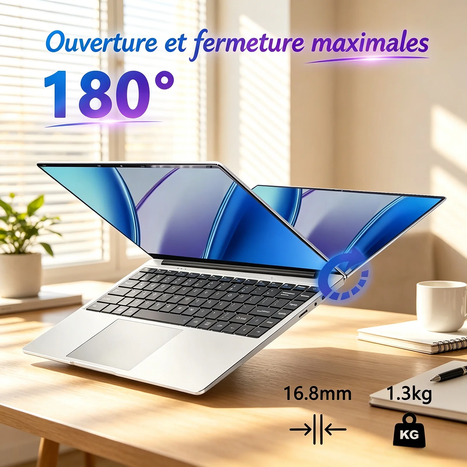 Brand New 14.1 Inch Laptop Intel Celeron N3450 8GB RAM 128GB SSD FHD 1920x1080 Notebook Windows 10 Pro WiFi Dual Band Bluetooth 5.2 Lightweight Portable Computer for Student Office Business Home France Stock Multi Language System Laptop Duty Free Shop
