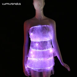 Lumisonata Light up Dress Prom Special Occasion Ballroom Off-Shoulder Dance Costume LED Carnival Dress Party Festival Costumes