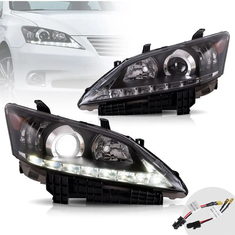 1 Set Car LED Headlights Assembly For Lexus ES 350 2007-2012 Front Lamp DRL Daytime Running Light Streamer Turn Signal Indicator
