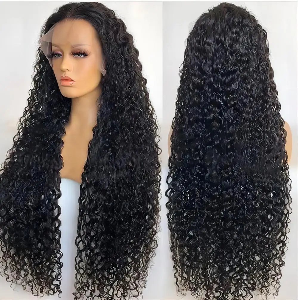

Mossily Brazilian 30 40 Inch Deep Wave 13x6 HD Transparent Lace Front Human Hair Wigs Curly 13x4 Lace Frontal Wig
