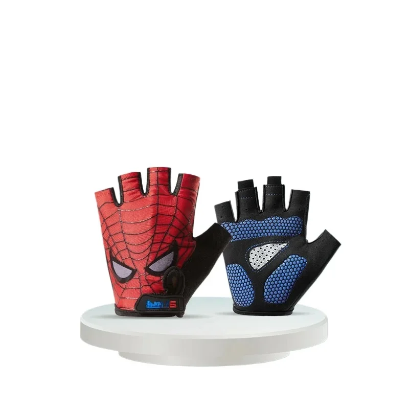AliExpress Hasbro Marvel Spiderman children's cycling gloves anti-slip half-finger cycling roller skating rock climbing outdoor sports supplies
