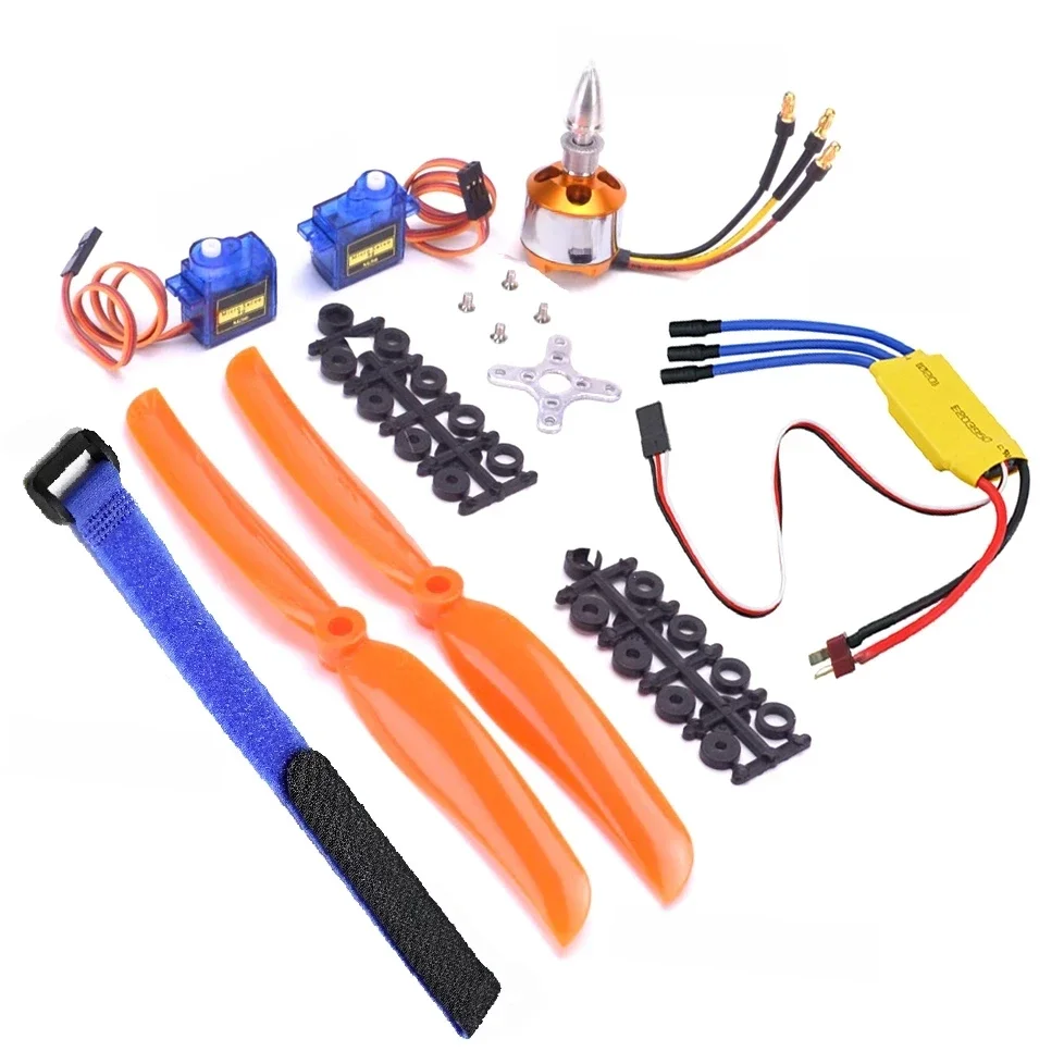 XXD A2212 2212 1400KV moteur sans balais 30A ESC moteur SG90 9G Micro Servo 8060 ensemble d'hélice pour avion à voilure fixe RC