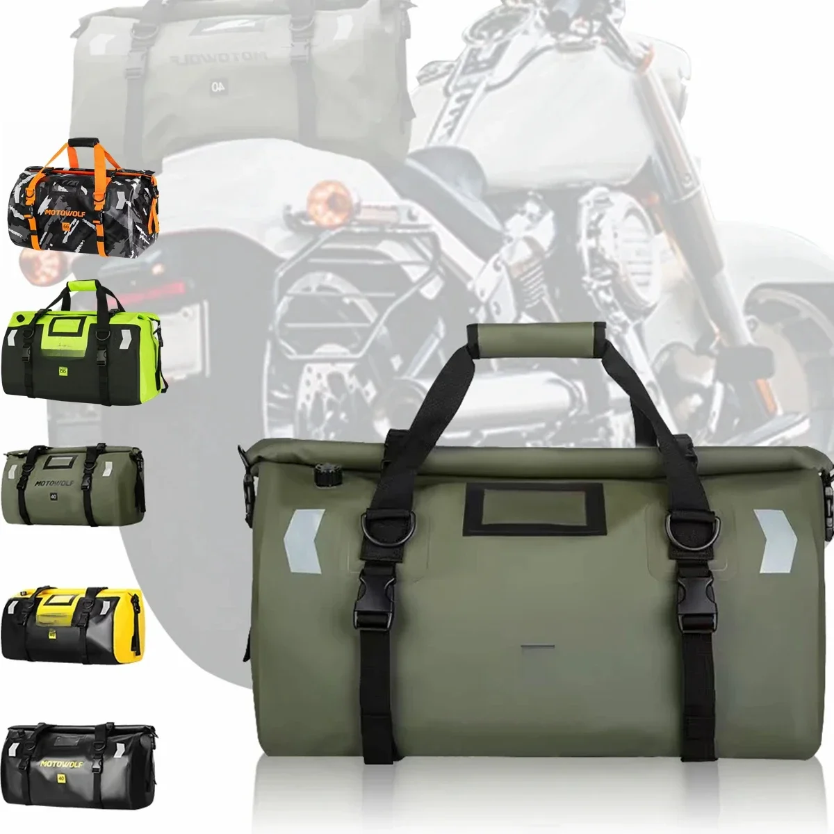 AliExpress SOYAVISION Universal Motorcycle Waterproof Tail Bags Back Seat Bags Cycling Camping Travel Bag Motorbike Scooter Sport Luggage Pack 66L 40L