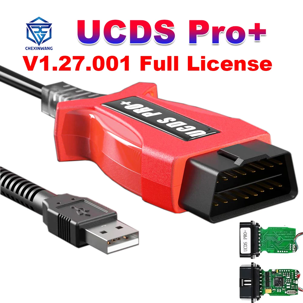 UCDS PRO+ V1.27.001 for Ford UCDS Pro+ Full Activated SW 1.27 Car Scan Tool With 35 Tokens Auto OBD2 Scanner Cable Adapters