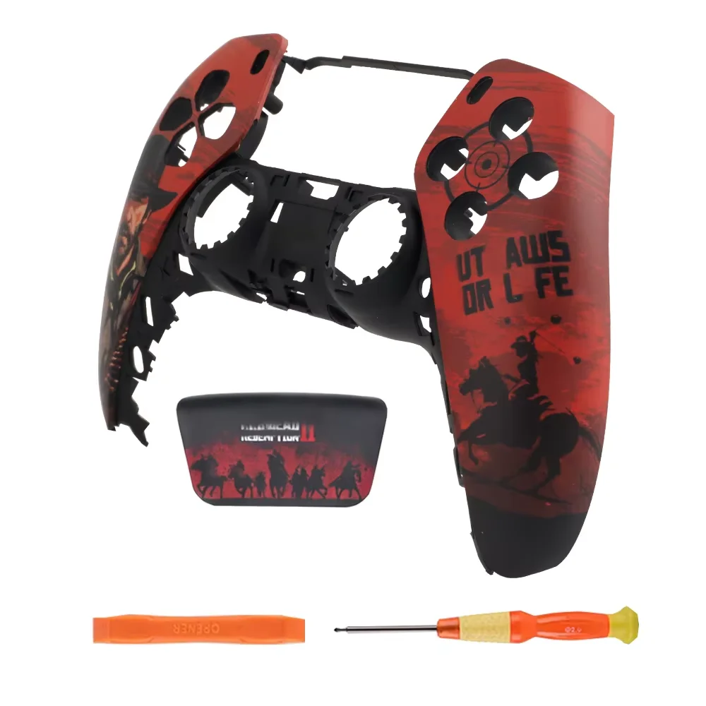 Replacement Front Back Shell Kit For PS5 Controller BDM‑010/020/030/040/050 Full Housing With Touchpad Buttons Tools DIY Mod