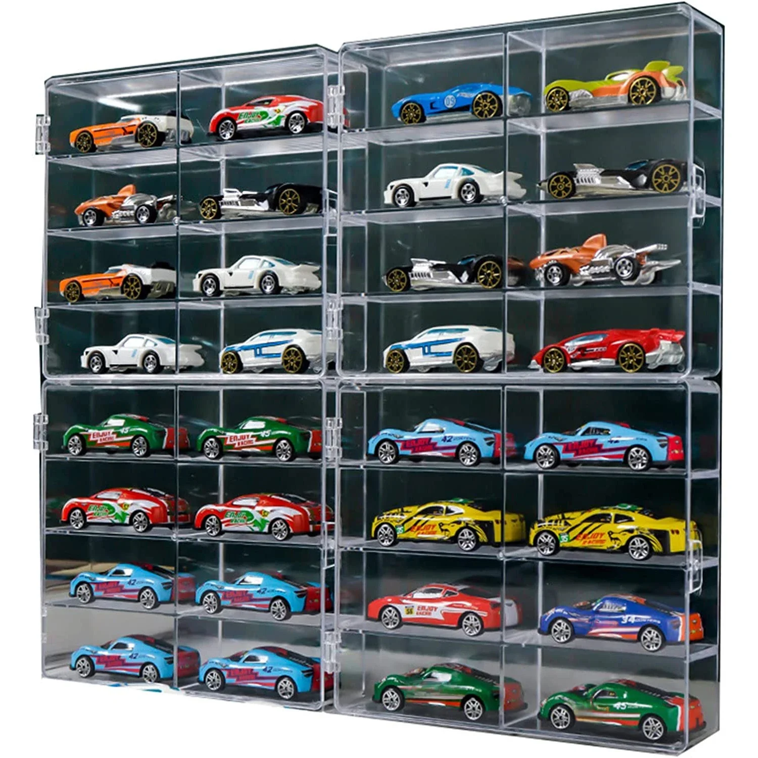 1/64 spielzeug Autos Acryl Display Fall Klar Vitrine Schrank Lagerung Box für Hot Wheels Lagerung