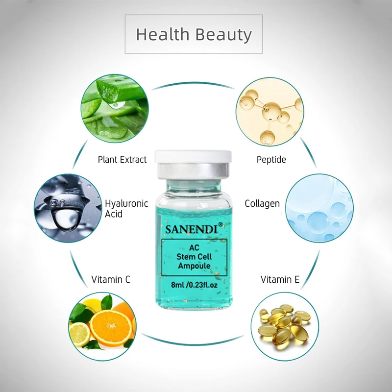 Salmon DNA AQUA Sanendi Hyaluronic Acid Serum Peptide Vitamin C  Ampoule VE Hydrating Smoothing Essence beauty Korean Skin Care