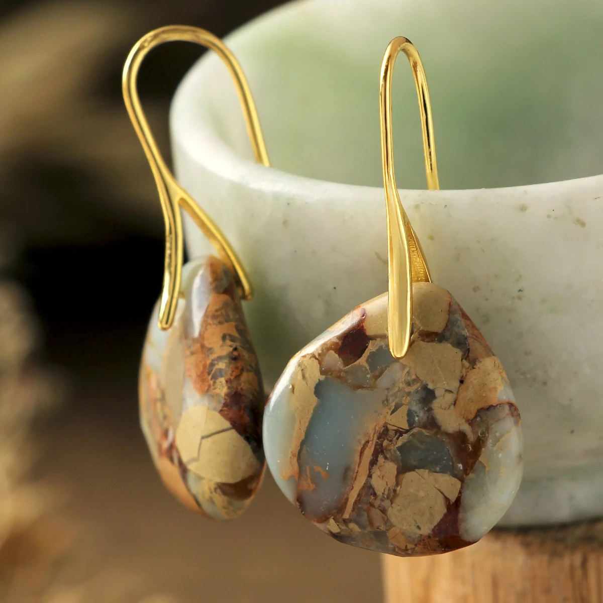 Farbige, kurze Wassertropfen-Ohrringe aus Imperial Stone für Damen, Bohemian-Stil für Frühling/Sommer, Strand-Stil, Muttertagsgeschenke – Detail 19