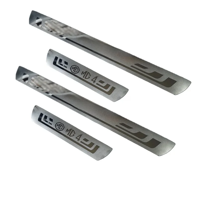 4PCS For MG 4 MG4 EV 2022 2023 2024 EH32 Door Sill Scuff Plate Trim Threshold Pedal Cover Protect Car Assecories Styling