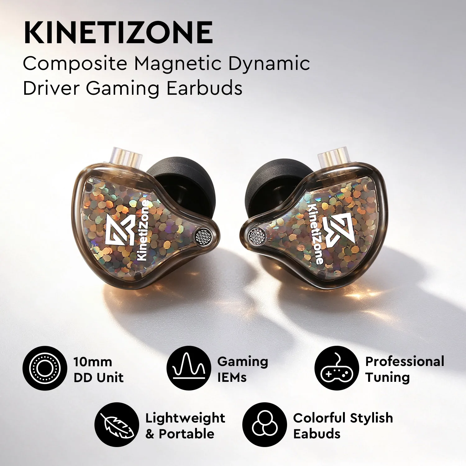 HiFi Bass In-Ear Earphones,10mm Dual-Magnetic Drivers,Detachable Dual-Pin Cable,3.5mm/Type-C,for Stage,Esports,Sports & Music