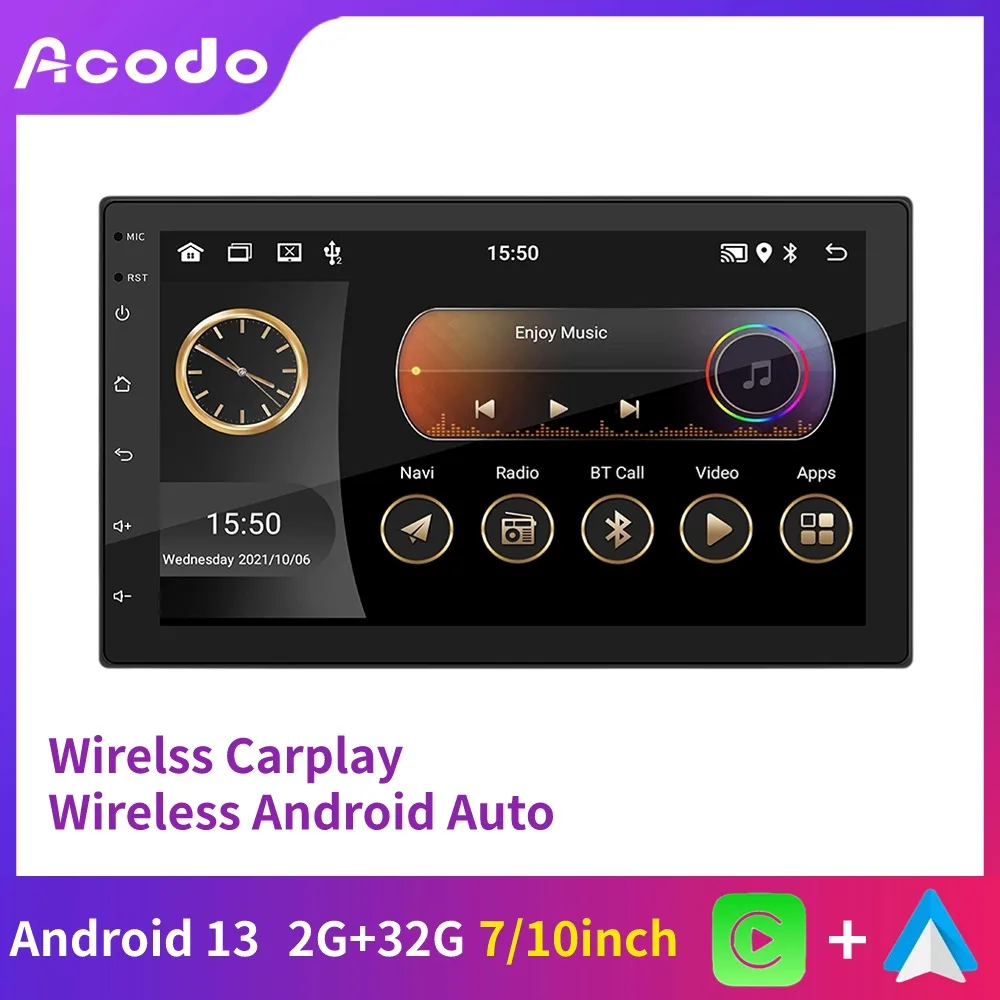 

Автомобильный радиоприемник Acodo, Android 13, 2 din, 7, 10 дюймов, Wi-Fi