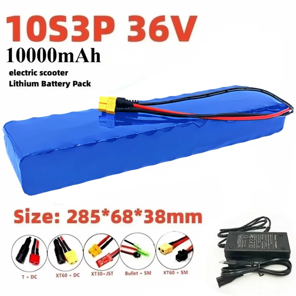 Akumulator litowo-jonowy 10S3P 36V 100000mAh 18650 z certyfikatem CE ROHS, akumulator o dużym zasięgu do hulajnogi elektrycznej Xiaomi M365, części zamienne