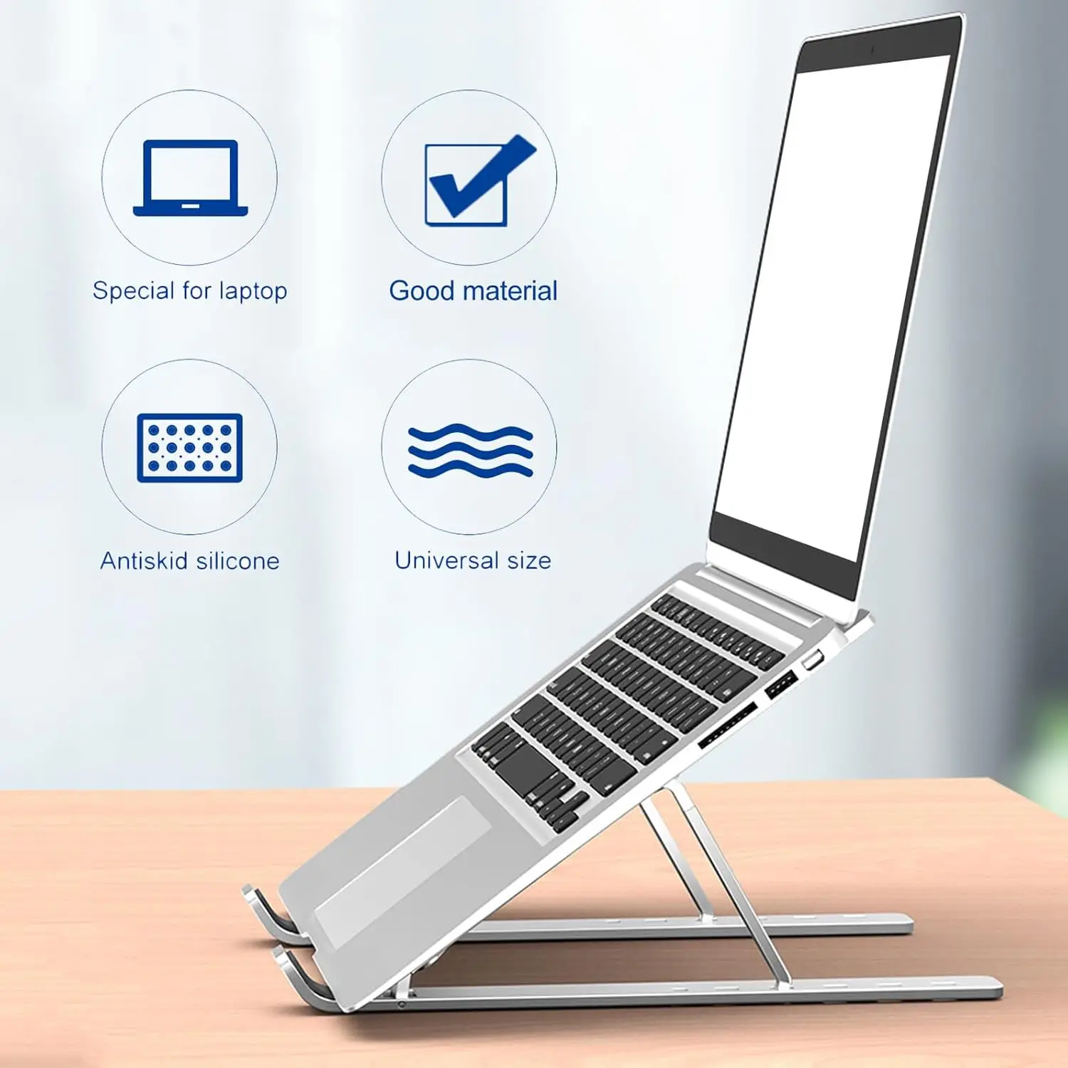 Adjustable Laptop Stand for Office And Travel Foldable Portable Computer Holder with Support Rack