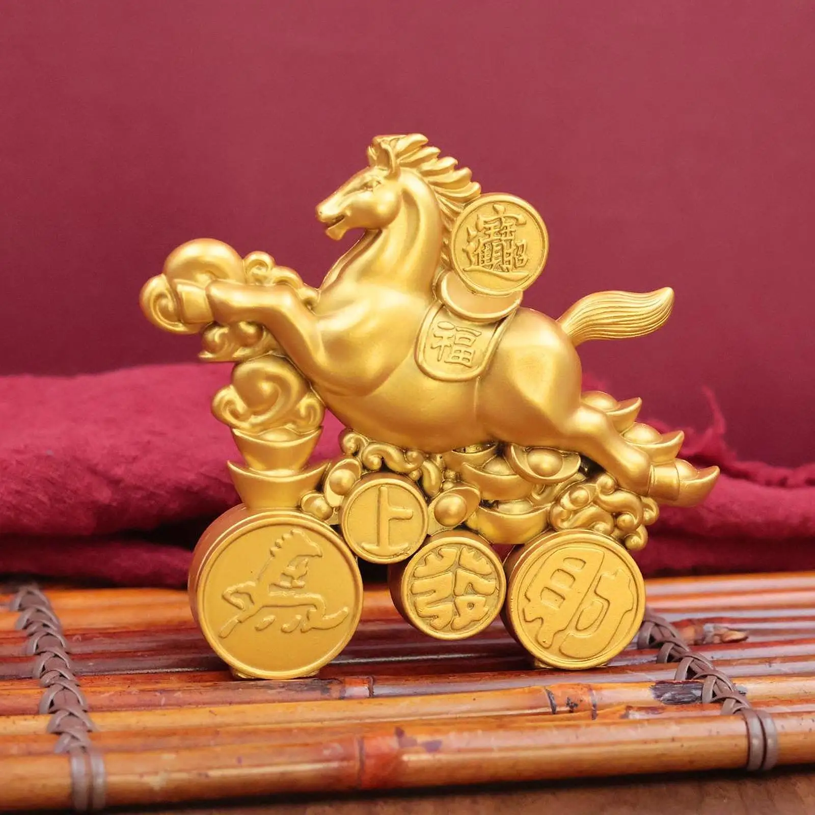 

Статуя лошади, художественная ремесленная скульптура для гостиной, камин, центральная часть стола, стабильный вращающийся значок зодиака, лошадь, орнамент, произведение искусства