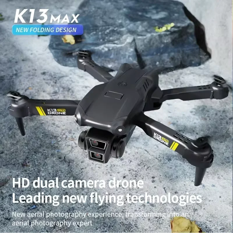 K13 Drone with Dual Camera Remote Control Helicopter Gesture Sensor with Esc Airplane Remote Control Quadcopter Toy Gift Drone