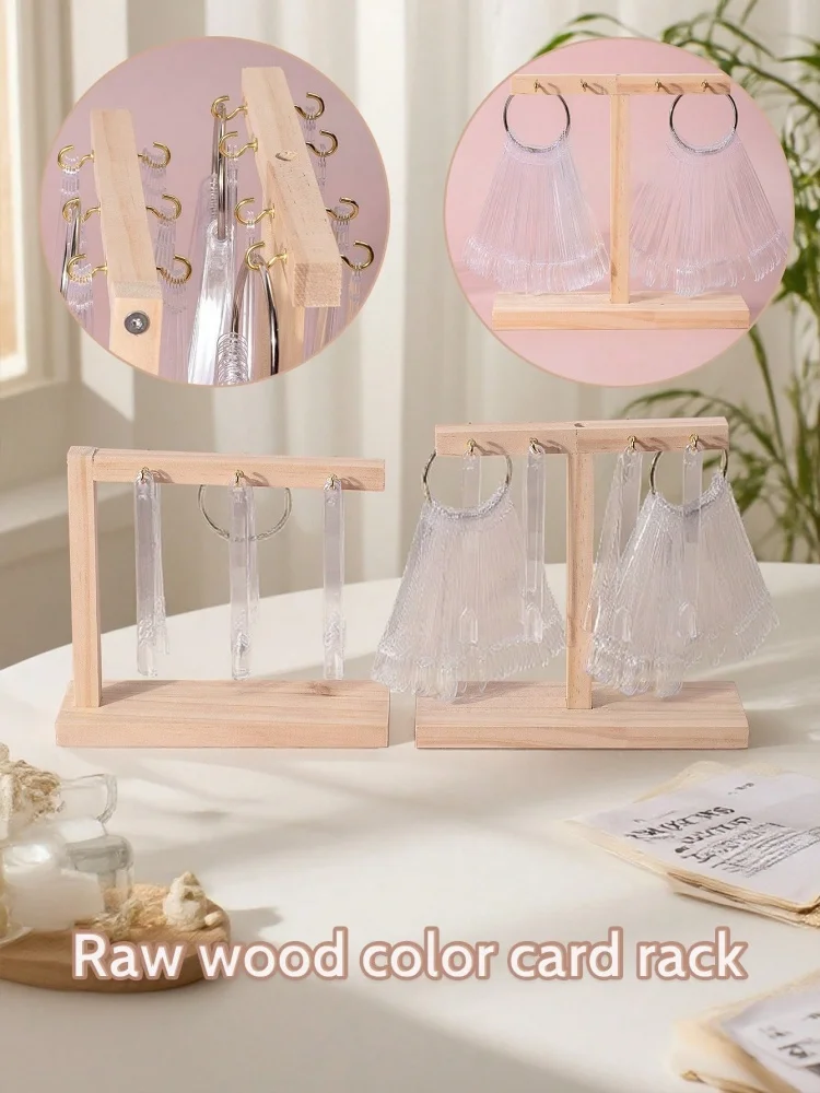 T/L-shaped False Nail Art Color Card Display Stand Gel Polish Template Nail Art Tips Sample Stand Nail Polish Practice Shelf