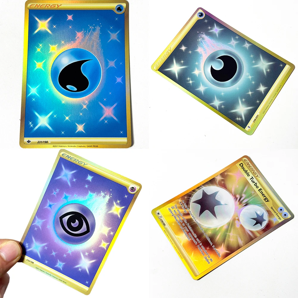 double turbo energy pokemon card 216/189 Astral Radiance Click and Collectables variation to centering Double Turbo Energy (Secret Rare)