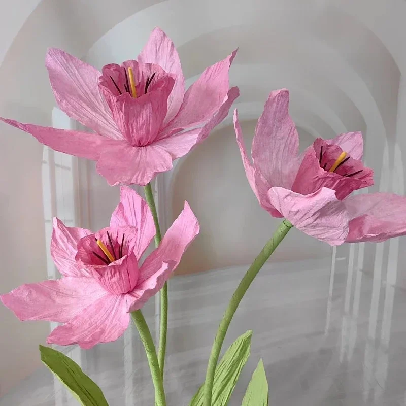 Fleur Artificielle en Papier Narcisse pour Mariage, Grande Tête de Fleur, Guide de Route, Décor d'Arrière-Plan pour ixà Domicile, Mise en Scène et Fenêtre