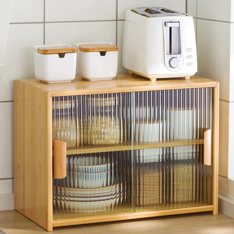Mueble Organizador Multiusos de Bambú MumaHome para Cocina y Sala de Estar, Gabinete para Especias