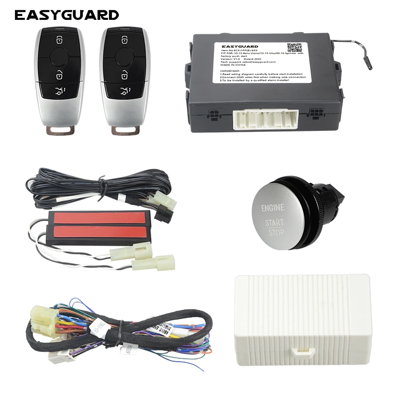 

EASYGUARD Plug & Play Passive keyless entry remote starter fit for 16-22 Benz V class/ 16-22 Vito/ 16-22 Metris key start car