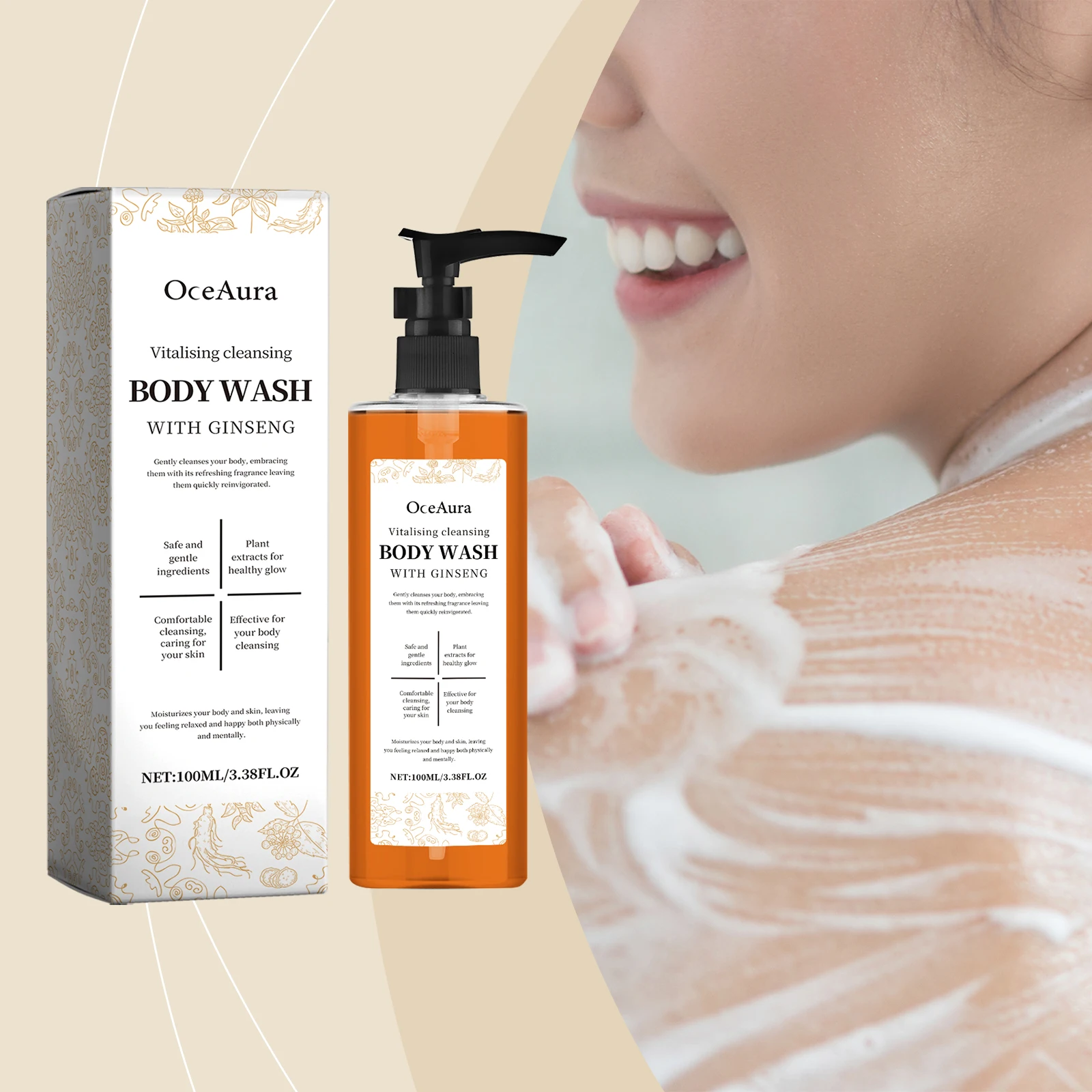 

Очищающий гель для душа Глубокая очистка Удаление грубой кожи Питательный Удаление грязи Осветляющий Освежающий гладкий лосьон для мытья тела 100 мл