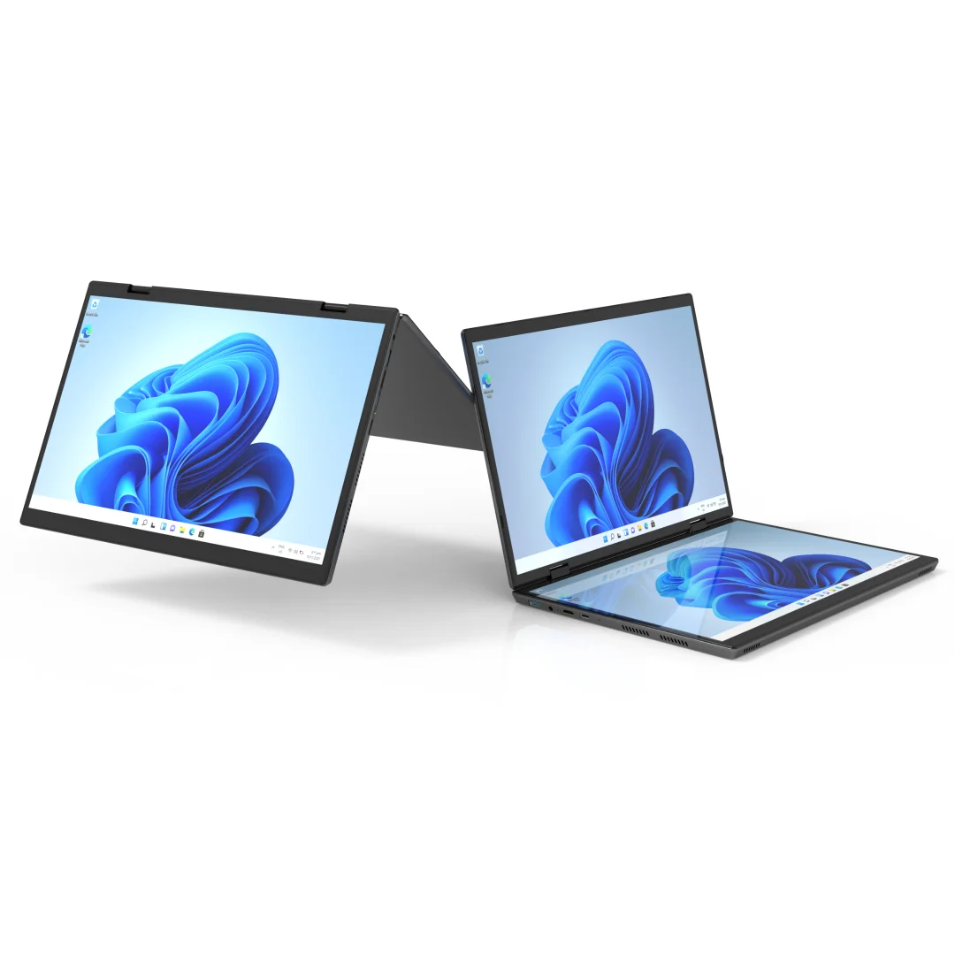 2024 OEM Tablet Laptop 2 w 1 procesor Intel z serii N100 biznes Laptop joga podwรณjny ekran dotykowy DDR5 16GB Notebook