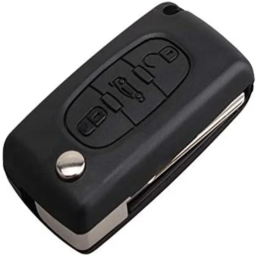 Chave remota do carro escudo fob para peugeot 207 307 308 407 607 807 para citroen c2 c3 c4 c5 c6